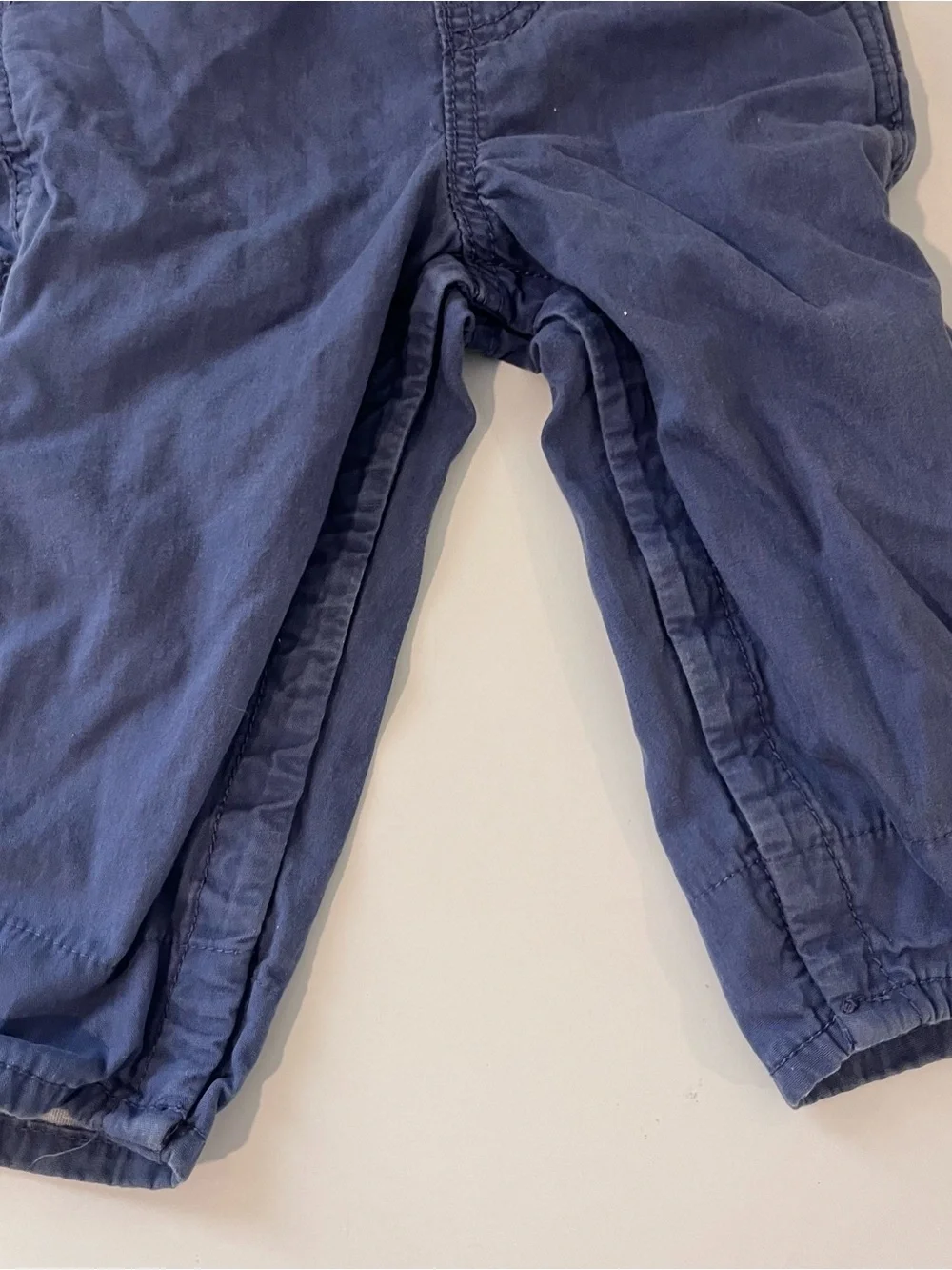 OshKosh B'gosh blue overalls with striped straps 18m